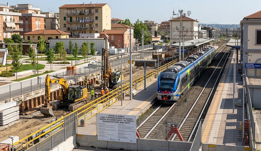 Metro Linea 2, al via i lavori per la stazione Porta del Parco tra Cavalleggeri Aosta e Bagnoli-Agnano. Obiettivo maggio 2027.