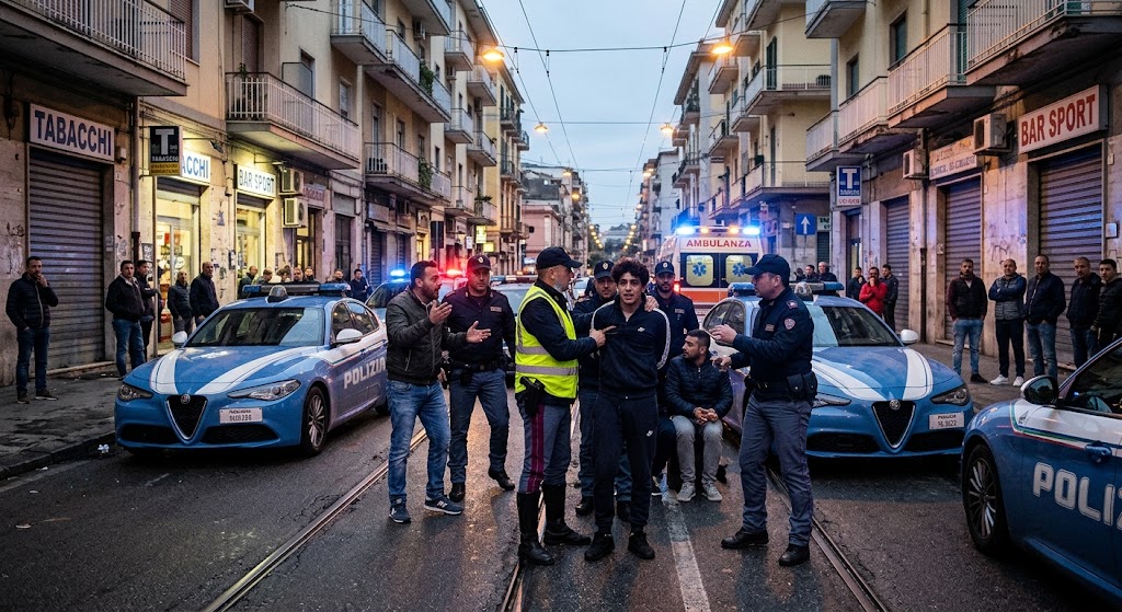 Rissa a Fuorigrotta, sette persone denunciate dopo lo scontro tra due famiglie in via Andrea Doria. Un 45enne è finito in ospedale.