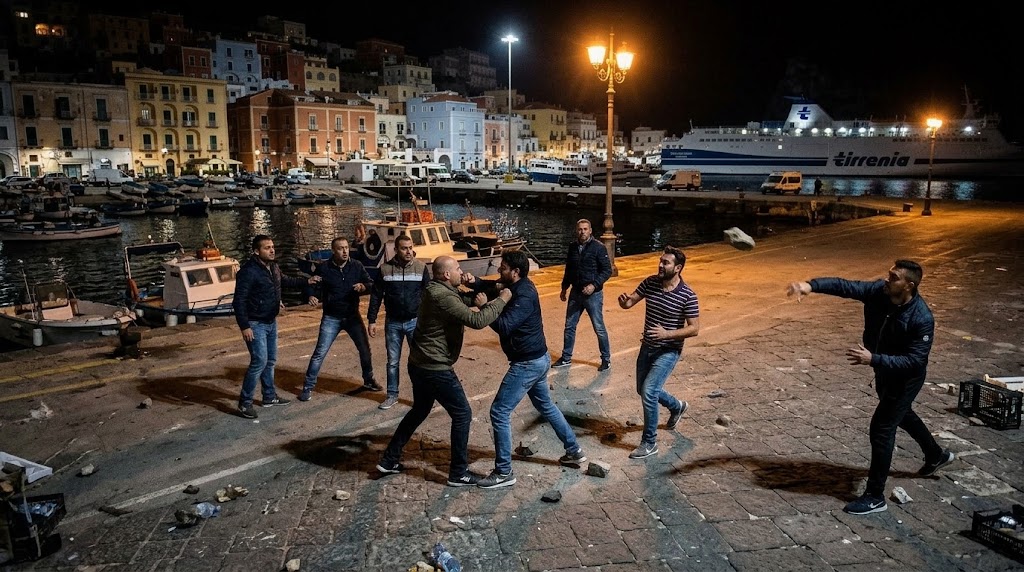 Violenta rissa a Ischia nella notte: coinvolte cinque o sei persone tra Piazza Trieste e Trento e il porto. Danneggiata anche un'auto.