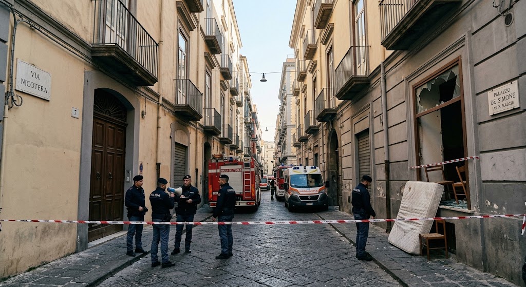 Uomo armato barricato in casa in via Nicotera: sul posto la Polizia Municipale. Strada chiusa e transennata.