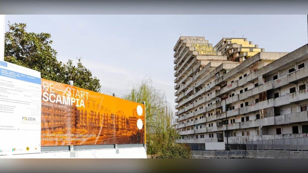 Restart Scampia, sopralluogo di Manfredi nei cantieri: circa 500 famiglie potranno entrare nelle nuove case tra fine 2026 e inizio 2027.