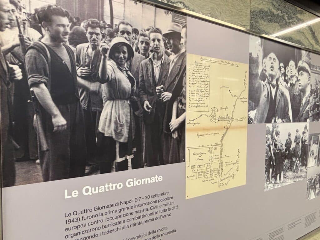 Alla stazione Quattro Giornate della Linea 1 inaugurata la mostra sulla Napoli della guerra e sulle Quattro Giornate del 1943.