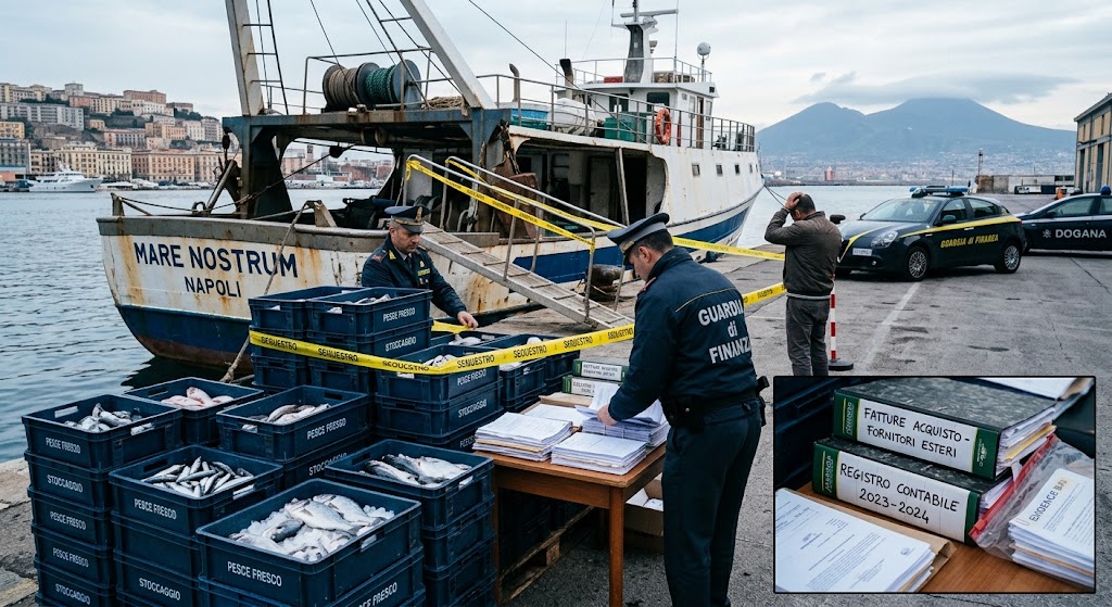 Maxi frode sul pesce a Napoli: fatture false per 87 milioni di euro e sequestro da 17,6 milioni. Quattordici soggetti coinvolti.