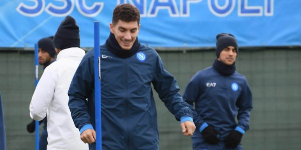 NAPLES, ITALY - DECEMBER 08: Giovanni Di Lorenzo of Napoli during a training session on December 08, 2021 in Naples, Italy. (Photo by SSC NAPOLI/SSC NAPOLI via Getty Images)