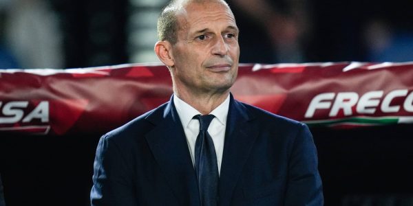 Massimiliano Allegri head coach fo Juventus FC looks on during the Coppa Italia 2023/2024 Frecciarossa final match between Atalanta BC and Juventus FC at Stadio Olimpico on May 15, 2024 in Rome, Italy. (Photo by Giuseppe Maffia/NurPhoto via Getty Images)