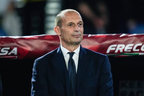 Massimiliano Allegri head coach fo Juventus FC looks on during the Coppa Italia 2023/2024 Frecciarossa final match between Atalanta BC and Juventus FC at Stadio Olimpico on May 15, 2024 in Rome, Italy. (Photo by Giuseppe Maffia/NurPhoto via Getty Images)