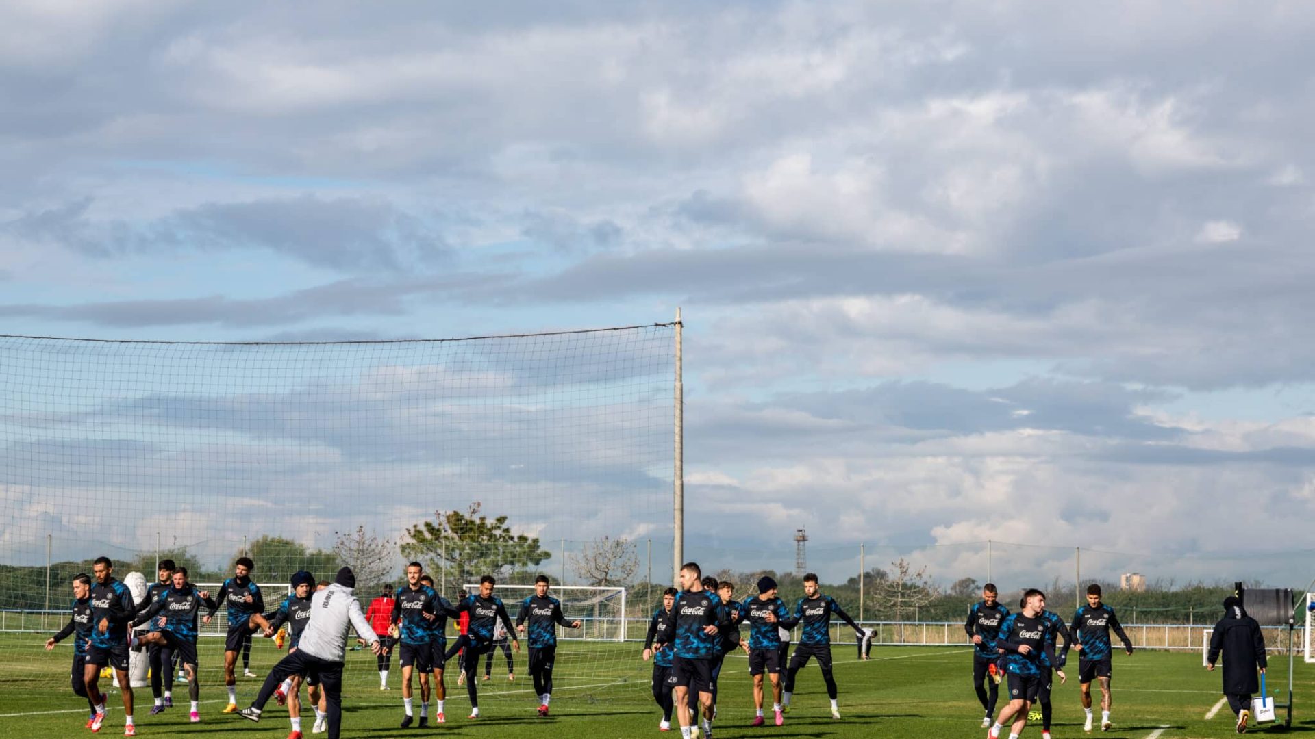 NAPLES, ITALY - JANUARY 21: SSC Napoli players attending the morning training session at SSC Napoli training Center on January 21, 2025 in Castel Volturno, Caserta, Italy. (Photo by SSC NAPOLI/SSC NAPOLI via Getty Images)