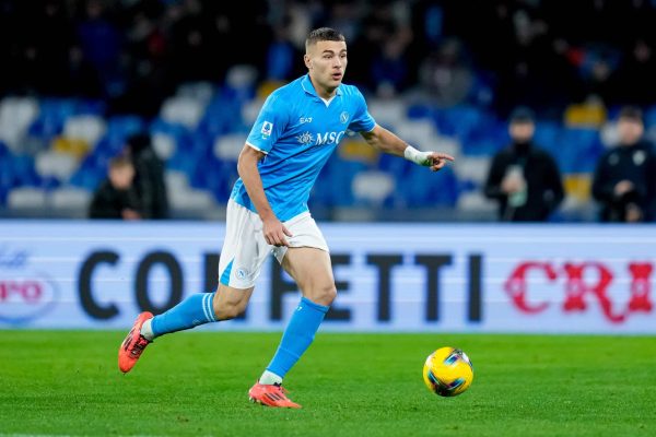 Alessandro Buongiorno of SSC Napoli during the serie Serie A Enilive match between SSC Napoli and SS Lazio at Stadio Diego Armando Maradona on December 08, 2024 in Naples, Italy  (Photo by Giuseppe Maffia/NurPhoto via Getty Images)