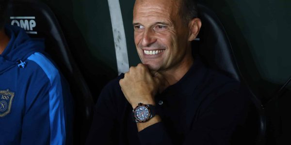 Massimiliano Allegri, coach of Napoli, before the Serie A match between Genoa CFC and SSC Napoli at Luigi Ferraris Stadium in Genoa, Italy, on August 22, 2026. (Photo by Ciro De Luca/NurPhoto via Getty Images)