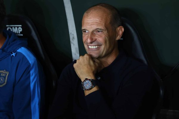 Massimiliano Allegri, coach of Napoli, before the Serie A match between Genoa CFC and SSC Napoli at Luigi Ferraris Stadium in Genoa, Italy, on August 22, 2026. (Photo by Ciro De Luca/NurPhoto via Getty Images)