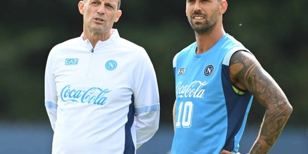 DIMARO, ITALY - JULY 19: Max Allegri of Napoli on July 19, 2026 in Dimaro, Italy. (Photo by SSC NAPOLI/SSC NAPOLI via Getty Images)