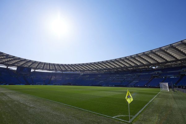 ROME, ITALY - FEBRUARY 12: A general view inside the stadium prior to the Serie A match between SS Lazio and Bologna FC at Stadio Olimpico on February 12, 2022 in Rome, Italy. (Photo by Emmanuele Ciancaglini/Ciancaphoto Studio/Getty Images)