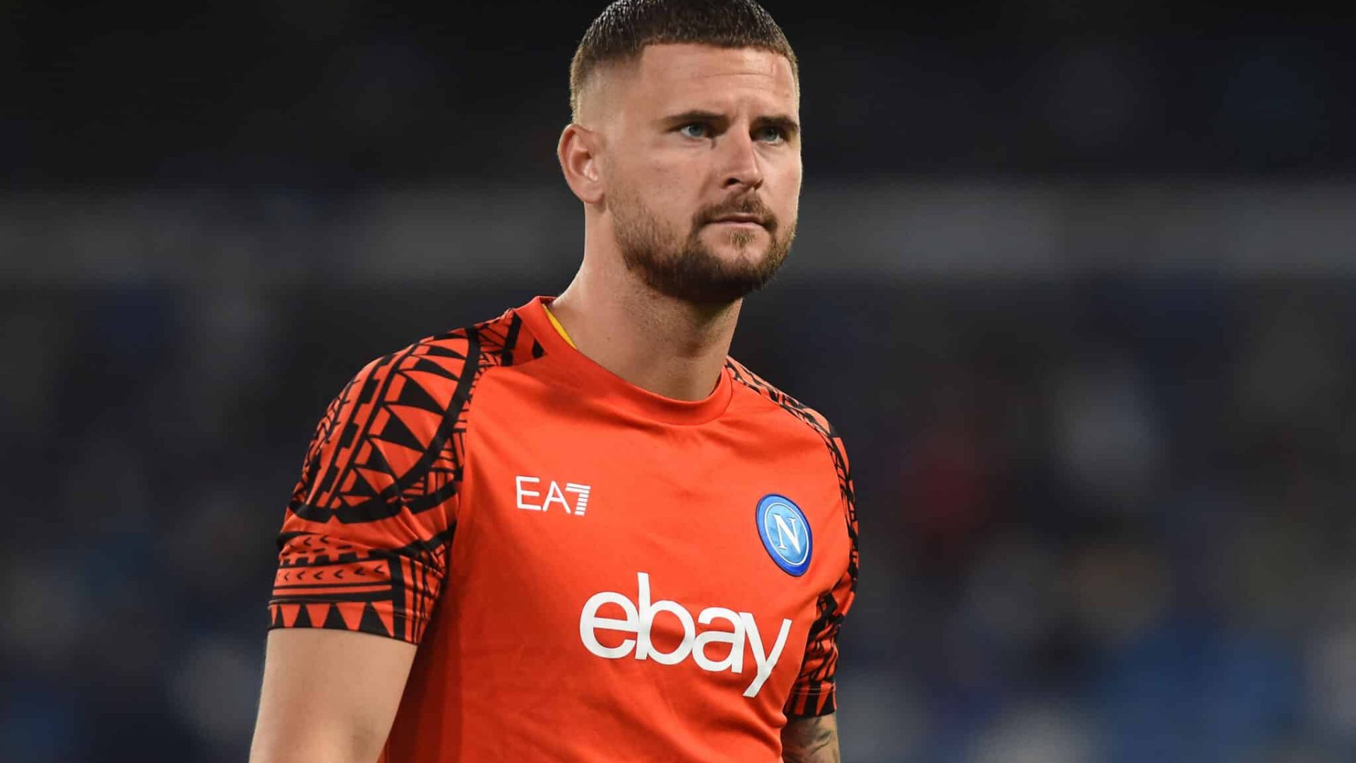 Nikita Contini of SSC Napoli warms up before the Serie A TIM match between SSC Napoli and US Sassuolo at Stadio Diego Armando Maradona Naples Italy on 27 August 2023. (Photo by Franco Romano/NurPhoto via Getty Images)
