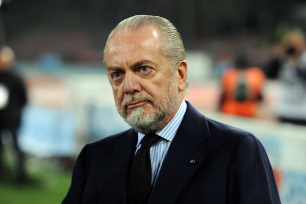 NAPLES, ITALY - MARCH 01:  Aurelio De Laurentis, President of Napoli before the Serie A match between SSC Napoli vs Juventus FC at Stadio San Paolo on March 1, 2013 in Naples, Italy.  (Photo by Giuseppe Bellini/Getty Images)