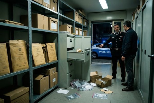 Furto nel deposito giudiziario di Giugliano: rubati smartphone sequestrati ad Angelo Napolitano. Indagano i Carabinieri.