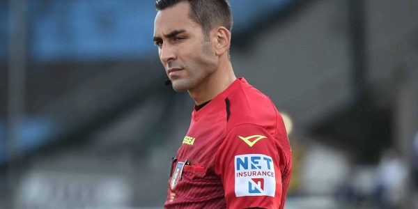 The referee of the match Andrea Colombo during the Italian Football Championship League BKT AC Pisa vs Reggina 1914 on October 02, 2021 at the Arena Garibaldi in Pisa, Italy (Photo by Gabriele Masotti/LiveMedia/NurPhoto via Getty Images)