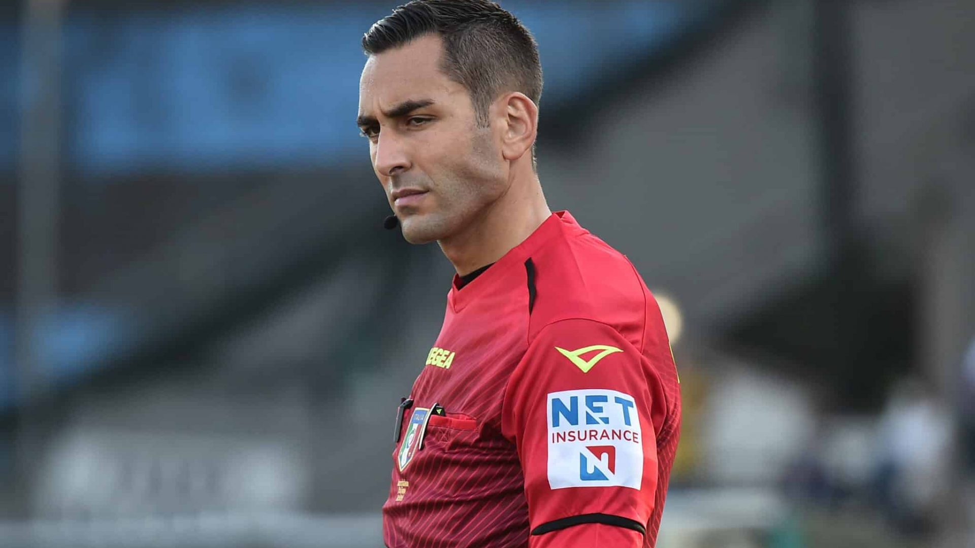 The referee of the match Andrea Colombo during the Italian Football Championship League BKT AC Pisa vs Reggina 1914 on October 02, 2021 at the Arena Garibaldi in Pisa, Italy (Photo by Gabriele Masotti/LiveMedia/NurPhoto via Getty Images)