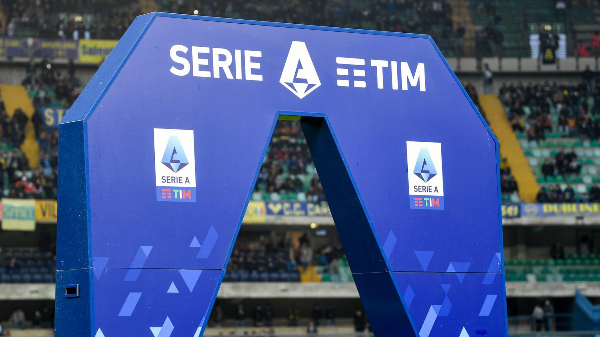 Arc alignment Lega Serie A during the italian soccer Serie A match Hellas Verona FC vs Juventus FC on October 30, 2021 at the Marcantonio Bentegodi stadium in Verona, Italy (Photo by Alessio Marini/LiveMedia/NurPhoto via Getty Images)