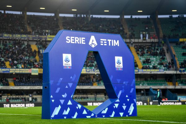 Arc alignment Lega Serie A during the italian soccer Serie A match Hellas Verona FC vs Juventus FC on October 30, 2021 at the Marcantonio Bentegodi stadium in Verona, Italy (Photo by Alessio Marini/LiveMedia/NurPhoto via Getty Images)