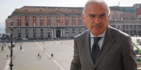 NAPLES, CAMPANIA, ITALY - 2021/11/10: Claudio Palomba, new Prefect poses on the balcony of his office in the palace of the government in Naples city. (Photo by Salvatore Laporta/KONTROLAB/LightRocket via Getty Images)