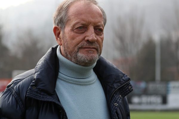 COMO, ITALY - FEBRUARY 21: Renzo Ulivieri Coach of Pontedera Calcio Femminile and President of Italian association of coaches on February 21, 2021 in Como, Italy. (Photo by Sara Cavallini/Getty Images)