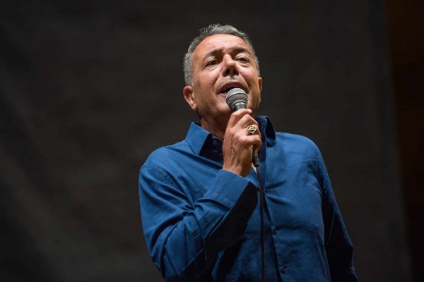 SAN CIPRIANO PICENTINO, ITALY - AUGUST 27: Songwriter Federico Salvatore performs on August 27, 2021 in San Cipriano Picentino, Italy. (Photo by Teresa Biancorrosso/Getty Images)