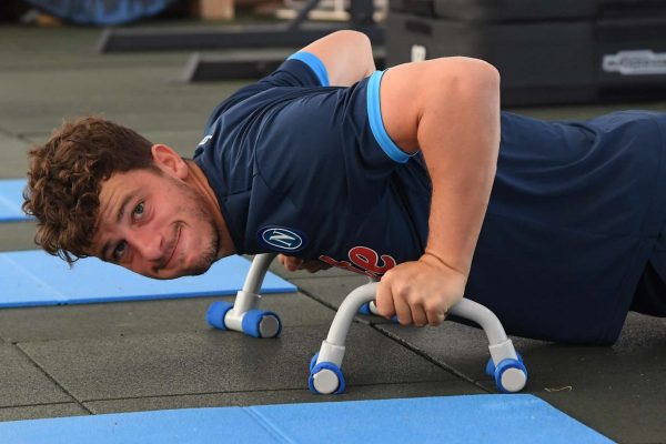 DIMARO, ITALY - JULY 13: Diego Demme of Napoli during a training session on July 13, 2022 in Dimaro, Italy. (Photo by SSC NAPOLI/SSC NAPOLI via Getty Images)