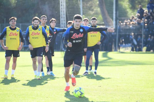NAPLES, ITALY - DECEMBER 20: Giovanni Di Lorenzo of Napoli during a training session on December 20, 2022 in Naples, Italy. (Photo by SSC NAPOLI/SSC NAPOLI via Getty Images)