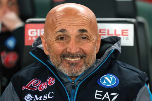 UDINE, ITALY - MAY 04: Luciano Spalletti Head coach of SSC Napoli reacts prior to kick off in the Serie A match between Udinese Calcio and SSC Napoli at Dacia Arena on May 04, 2023 in Udine, Italy. (Photo by Jonathan Moscrop/Getty Images)