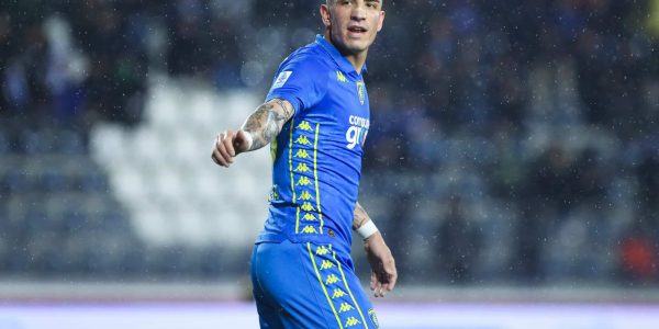 Luca Marianucci of Empoli FC gestures in the match between Empoli FC and AC Milan at Computer Gross Arena - Enzo Castellani stadium in Empoli (Italy),  Feb 08th, 2025. (Photo by Massimiliano Carnabuci/Insidefoto/Mondadori Portfolio via Getty Images)