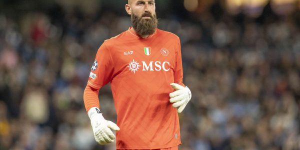 Vanja Milinkovic-Savic of SSC Napoli participates in the UEFA Champions League Phase match between Manchester City and SSC Napoli at the Etihad Stadium in Manchester, England, on September 18, 2025. (Photo by Mike Morese/MI News/NurPhoto via Getty Images)