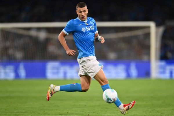 NAPLES, ITALY - SEPTEMBER 22: Alessandro Buongiorno of Napoli in action during the Serie A match between SSC Napoli and Pisa SC at Stadio Diego Armando Maradona on September 22, 2025 in Naples, Italy. (Photo by Image Photo Agency/Getty Images)