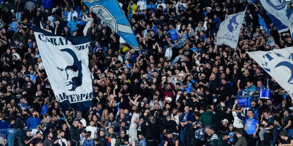Supporters of SSC Napoli during the UEFA Champions League 2025/26 League Phase MD2 match between SSC Napoli and Sporting Lisbon at Stadio Diego Armando Maradona on October 1, 2025 in Neaples, Italy. (Photo by Giuseppe Maffia/NurPhoto via Getty Images)
