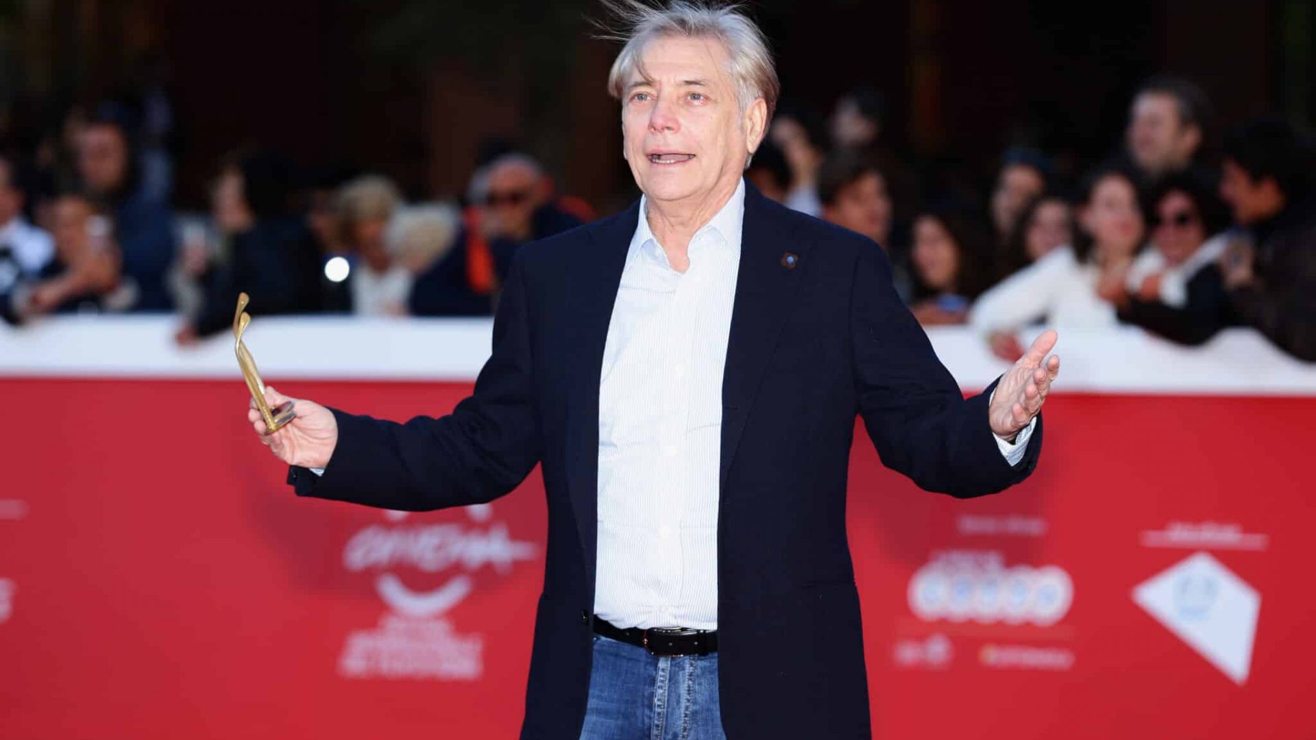 ROME, ITALY - OCTOBER 24:  Nino D'Angelo attends the 'Largo Baracche And Ore 12' Red Carpet during the 9th Rome Film Festival on October 24, 2014 in Rome, Italy.  (Photo by Vittorio Zunino Celotto/Getty Images)