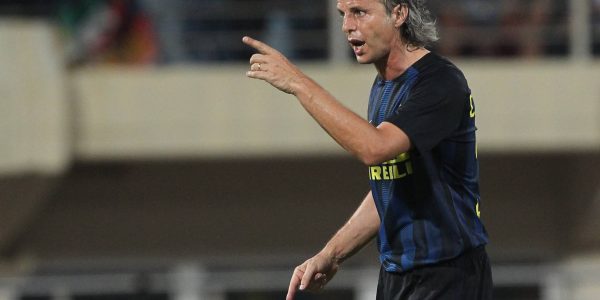 HERAKLION, GREECE - JUNE 07:  Francesco Colonnese of Inter Forever gestures during the friendlt match between Greece 2004 and Inter Forever at Pankrition Stadium on June 7, 2017 in Heraklion, Greece.  (Photo by Marco Luzzani - Inter/FC Internazionale via Getty Images)