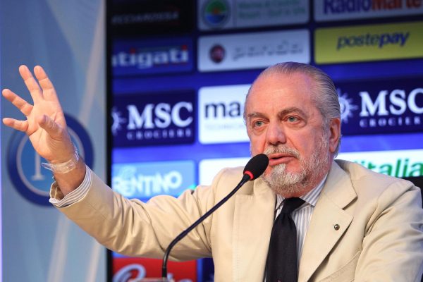 CASTEL VOLTURNO, ITALY - 2013/06/21: The president of the Naples football team, Aurelio De Laurentiis, during a press conference. (Photo by Marco Cantile/LightRocket via Getty Images)