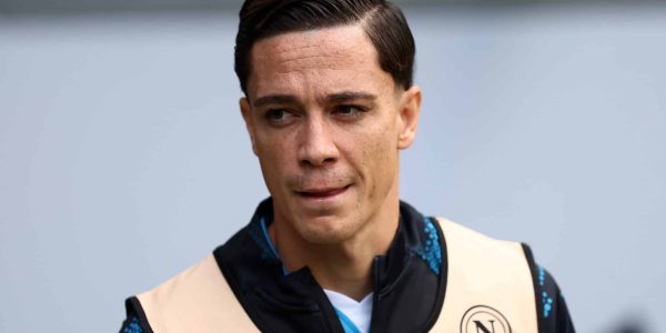 Turin, Italy - September 21: Giacomo Raspadori of Ssc Napoli looks on during the Serie A match between Juventus and Napoli at Allianz Stadium on September 21, 2024 in Turin, Italy. (Photo by sportinfoto/DeFodi Images via Getty Images)