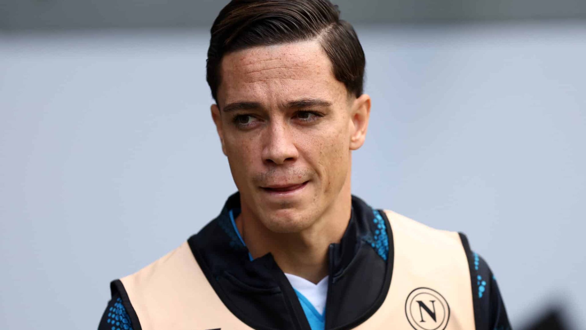 Turin, Italy - September 21: Giacomo Raspadori of Ssc Napoli looks on during the Serie A match between Juventus and Napoli at Allianz Stadium on September 21, 2024 in Turin, Italy. (Photo by sportinfoto/DeFodi Images via Getty Images)