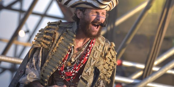 Italian singer Jovanotti pseudonym of Lorenzo Cherubini during the concert on the beach in Marina di Cerveteri. Rome (Italy), July 23rd, 2022 (Photo by Rocco Spaziani/Archivio Spaziani/Mondadori Portfolio via Getty Images)