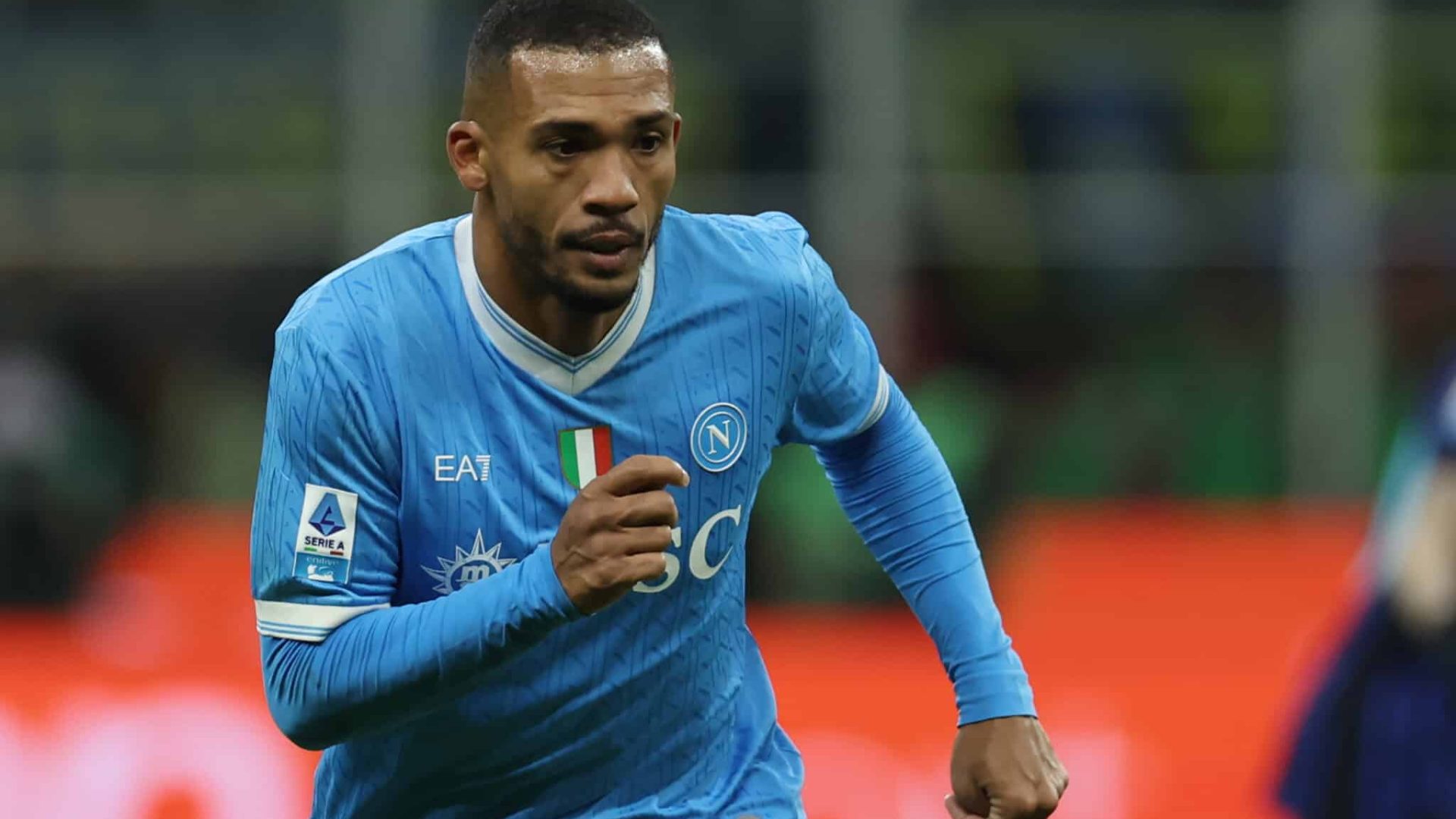 Juan Jesus of Napoli looks on during the Serie A match between FC Internazionale and SSC Napoli at Giuseppe Meazza Stadium in Milan, Italy, on January 11, 2026. (Photo by Ciro De Luca/NurPhoto via Getty Images)