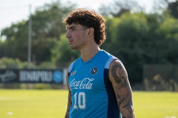 NAPLES, ITALY - SEPTEMBER 29: Luca Marianucci of SSC Napoli during a training session at SSC Napoli Training Center on September 29, 2026 in Naples, Italy. (Photo by SSC NAPOLI/SSC NAPOLI via Getty Images)