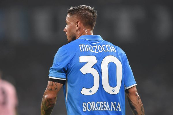 Pasquale Mazzocchi of SSC Napoli during the Coppa Italia match between SSC Napoli and Palermo FC at Stadio Diego Armando Maradona Naples Italy on 26 September 2024. (Photo by Franco Romano/NurPhoto via Getty Images)