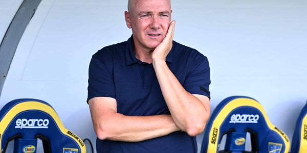 FROSINONE, ITALY - SEPTEMBER 20: Massimiliano Alvini of Frosinone looks during the Serie A match between Frosinone Calcio and Como 1907 at Stadio Benito Stirpe on September 20, 2026 in Frosinone, Italy. (Photo by Image Photo Agency/Getty Images)