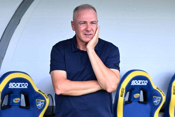 FROSINONE, ITALY - SEPTEMBER 20: Massimiliano Alvini of Frosinone looks during the Serie A match between Frosinone Calcio and Como 1907 at Stadio Benito Stirpe on September 20, 2026 in Frosinone, Italy. (Photo by Image Photo Agency/Getty Images)