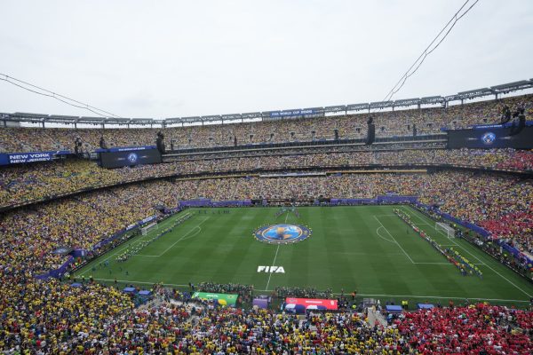 NEW JERSEY, UNITED STATES - JULY 05: A view of ceremony ahead of the FIFA World Cup 2026 Round of 16 match between Brazil and Norway at New Jersey Stadium (MetLife Stadium) in East Rutherford, New Jersey, USA, on July 05, 2026. (Photo by Hakan Akgun/Anadolu via Getty Images)