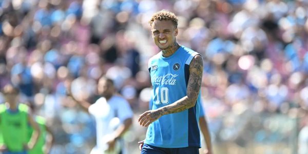 CASTEL DI SANGRO, ITALY - JULY 31: Noa Lang of Napoli during a training session on July 31, 2026 in Castel di Sangro, Italy. (Photo by SSC NAPOLI/SSC NAPOLI via Getty Images)