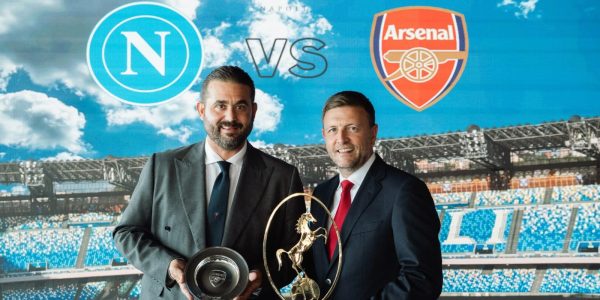 Napoli-Arsenal, pranzo istituzionale a Palazzo Petrucci: Edoardo De Laurentiis incontra Richard Garlick. Omaggio all'Arsenal.