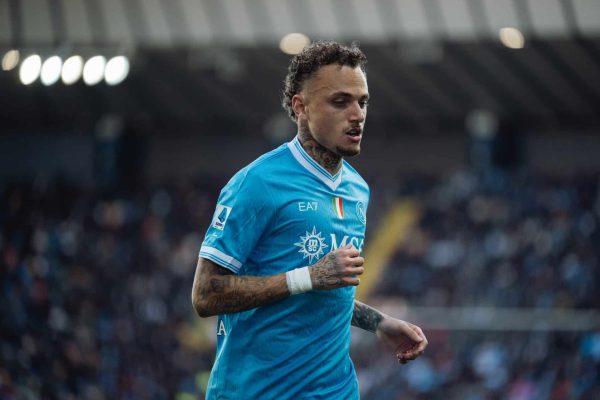 UDINE, ITALY - DECEMBER 14: Noa Lang in action during the Serie A match between Udinese Calcio and SSC Napoli at Stadio Friuli on December 14, 2025 in Udine, Italy. (Photo by SSCN Napoli via Getty Images)
