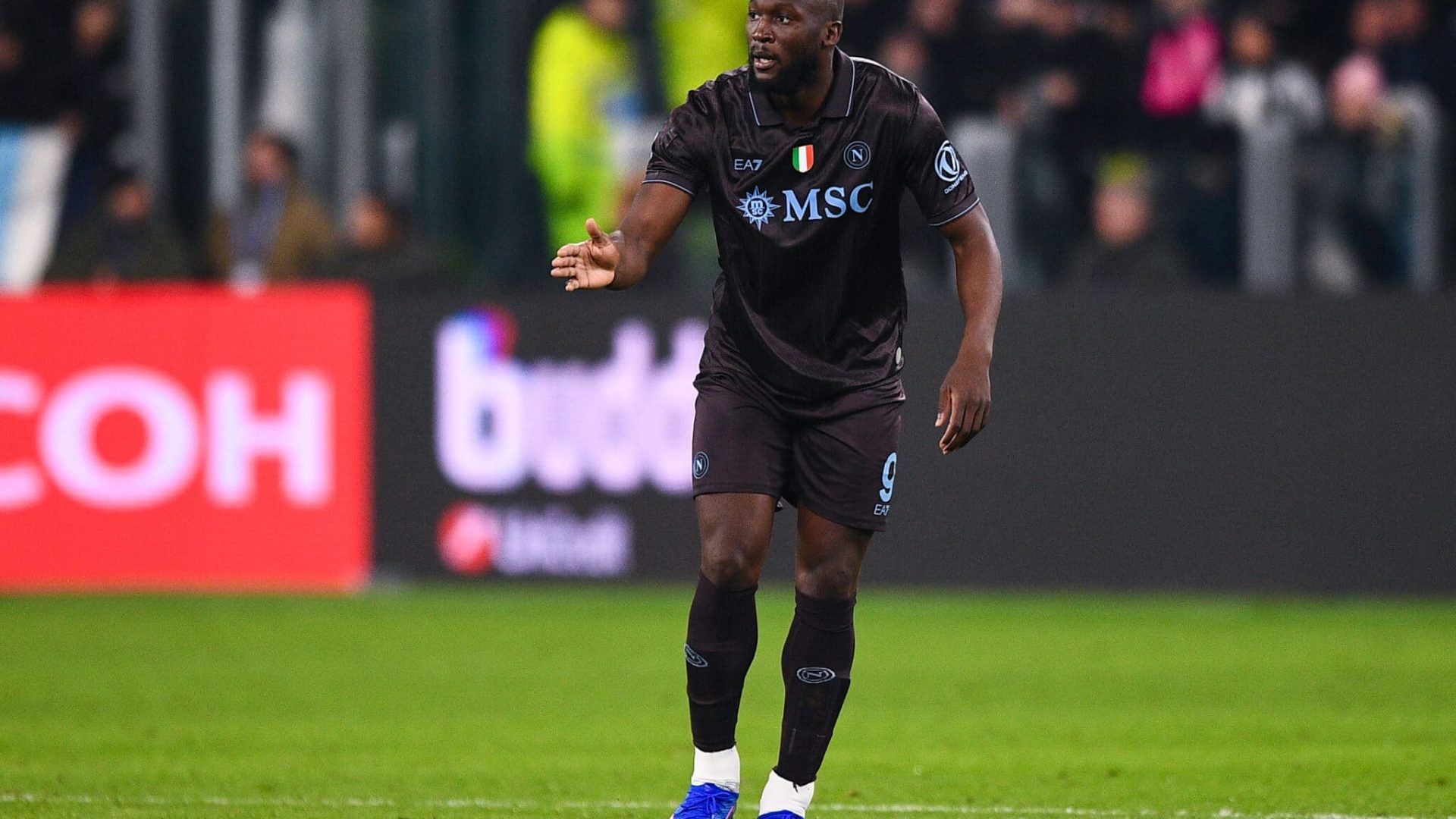 TURIN, ITALY - JANUARY 25: Romelu Lukaku of SSC Napoli during the Serie A match between Juventus FC and SSC Napoli at Allianz Stadium on January 25, 2026 in Turin, Italy. (Photo by Alberto Gandolfo/BSR Agency/Getty Images)