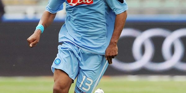BARI, ITALY - APRIL 18:  Fabiano Santacroce of Napoli in action during the Serie A match between AS Bari and SSC Napoli at Stadio San Nicola on April 18, 2010 in Bari, Italy.  (Photo by Giuseppe Bellini/Getty Images)